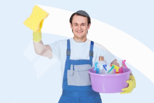 Organized cleaning routine for kitchens and bathrooms