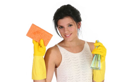 Eco-friendly commercial cleaning in a modern workplace