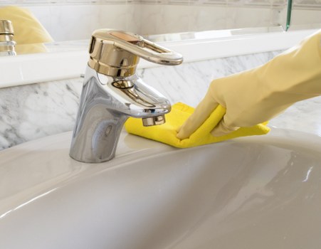 High-touch communal area cleaning in a modern property